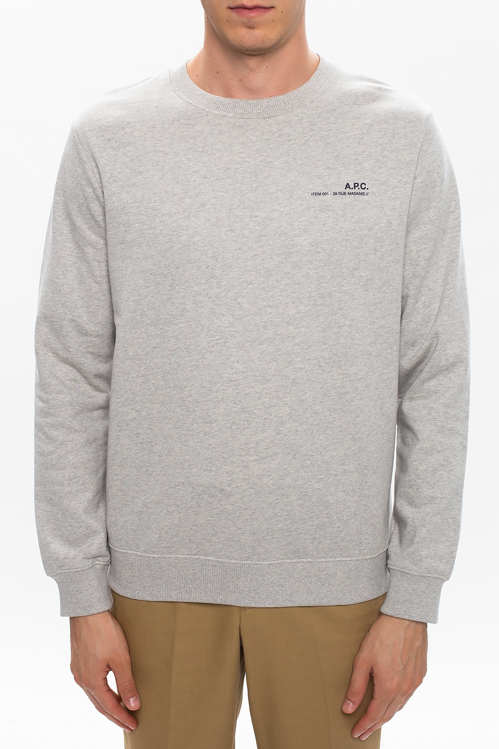 【送料&関税込】A.P.C. Logo Sweatshirt A.P.C. flocked-logo Cotton Sweatshirt | Blue | FARFETCH BH
